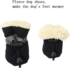 YAODHAOD dog shoes winter reflective straps improve visibility during night walks