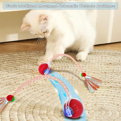 Yaruiguang Speedy Tail 2.0 ball interactive modes demonstrates three settings for cats