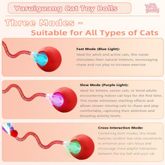 Yaruiguang Speedy Tail 2.0 red front view highlights interactive design for indoor cats.