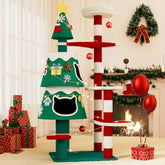 YARUOMY Christmas Cat Tree top perch for high vantage viewing and play