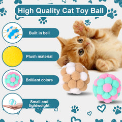 Yasdyri cat balls with built-in bell inviting patting and chasing