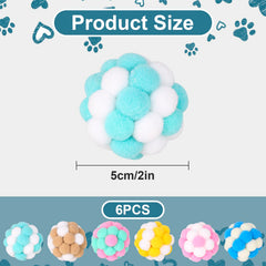 Yasdyri soft pom pom balls in bright colors attract cats and reduce boredom