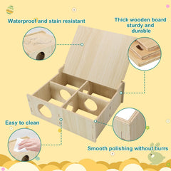 Yasdyri hamster wooden tunnel entry allows easy access for pets.