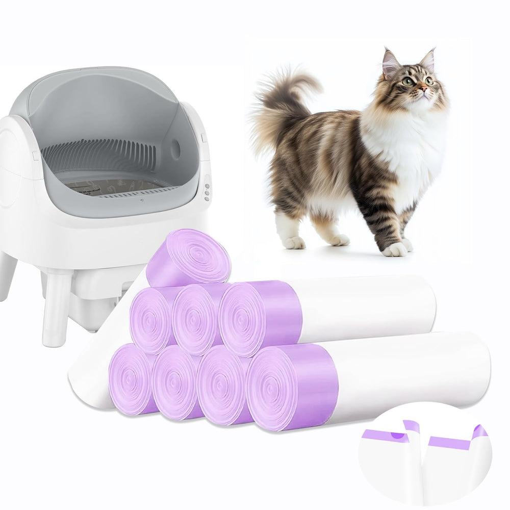 Yatosally purple drawstring liner pack enables easy seal and mess-free disposal.