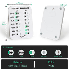 YAUYIK durable plastic sign board close-up: long-lasting pet schedule tracker in home decor