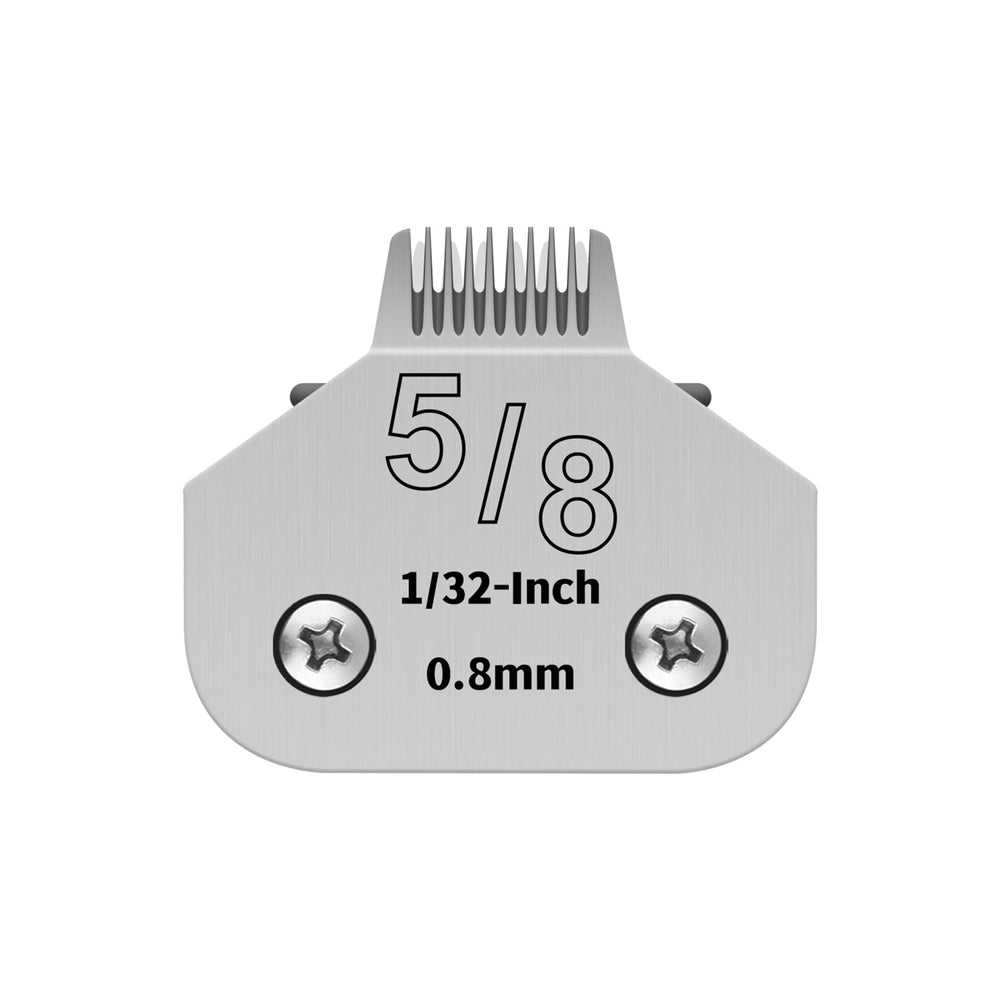 YAZIYIR wide-toe blade close-up with 1/32 inch cut for precise grooming.