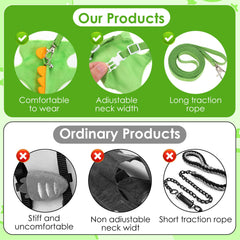 YBEATY small animal vest harness in green with adjustable fit for various pets.