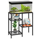 YBING fish tank stand side view shows sturdy construction for reliable stability