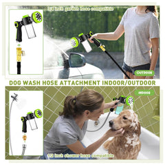 YCCOKJJ soap dispensing nozzle foam mode for gentle pet baths.