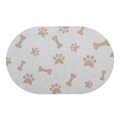 YCT Cat Dish Bowl Mat absorbent design catches spills, keeping area clean