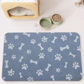 YCT pet mat with non-slip back keeps bowls in place and prevents spills