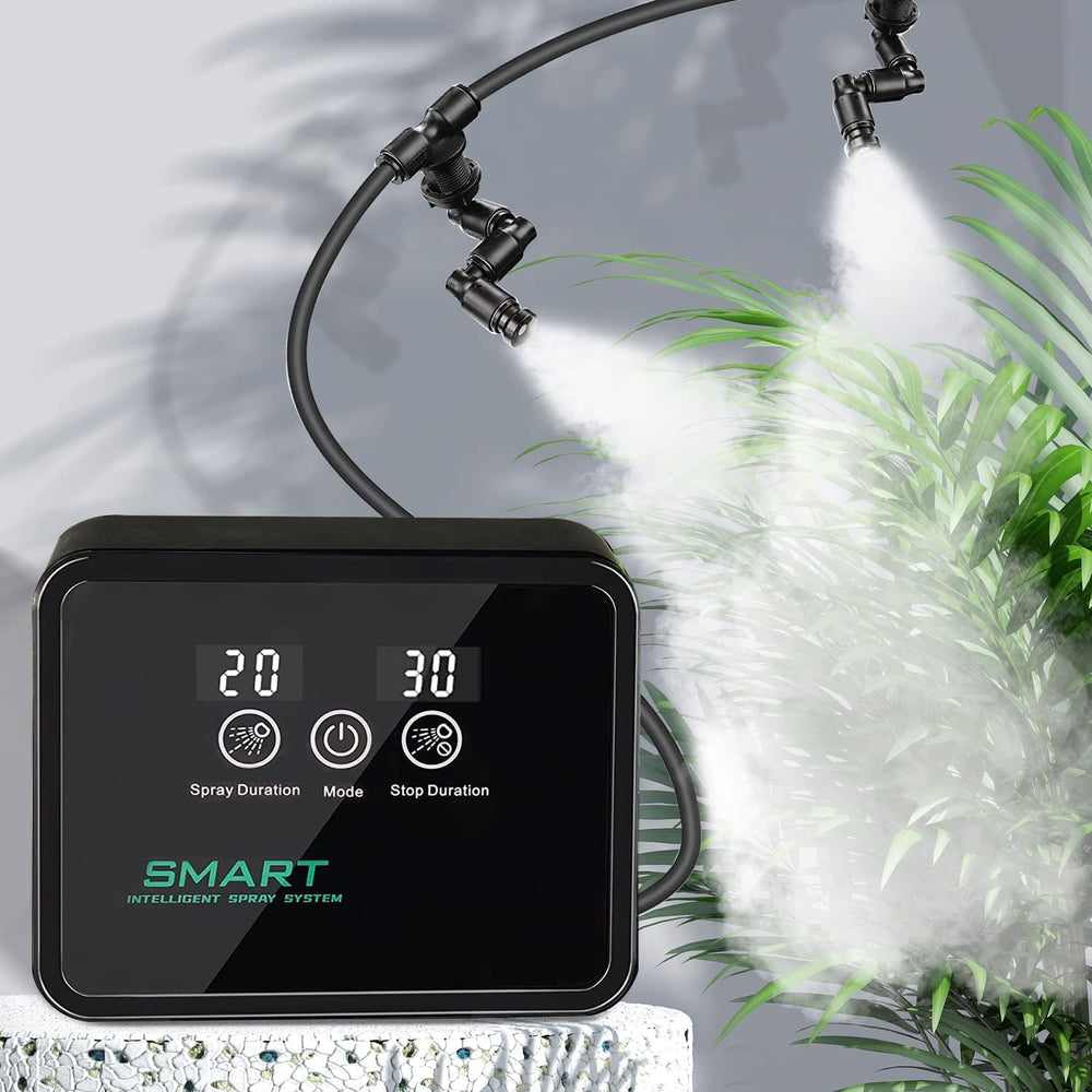 Ycxydr Reptile Mister front view shows compact setup for easy terrarium use