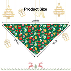 yeabwps triangle dog scarf snowflake pattern ideal for cute holiday outfits.