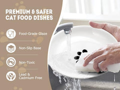 Yeahgo ceramic bowls resist odors and are dishwasher-safe for easy cleanup