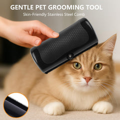 YEAHGO Deshedding Brush easy-clean-button speeds post-brushing cleanup.