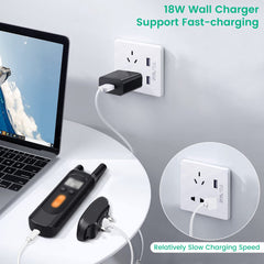 YEAOI wall charger is compact 18W with smart protection against overcharge.