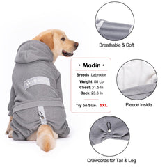 Yeapeeto dog hoodie fleece-inside delivers soft comfort for chilly days