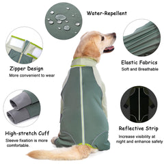 Yeapeeto Dog Onesie Coat 4-way stretch supports comfortable movement.