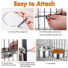 YECERCAN stainless steel large dog bowl highlights durability for chewers.
