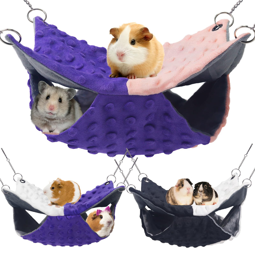 YedsIntu guinea-pig hammock set of 3 offers cozy resting spaces for small pets.