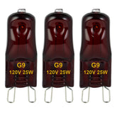 YEGRUEB G9 heat lamp bulbs packaging shows compact reptile heater and energy savings