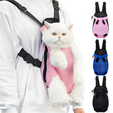 Yehenarn pet carrier backpack front view in pink showing travel-ready design