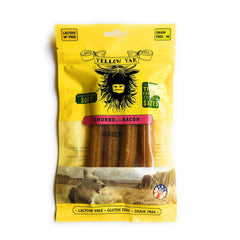 Yellow Yak Churro Chew soft-density display ideal for gentle dental cleaning.