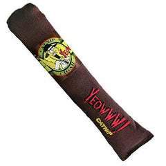 Yeowww! Catnip Cigar stack highlights 100% organic leaves for premium catnip.