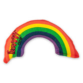 Yeowww! Rainbow catnip toy close-up highlighting vibrant scent for playful exploration.