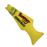 Yeowww! Yellow Fish catnip toy closeup, inviting scent and playful engagement.
