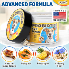 YES4QUALITY bottle-label highlights 3.78B CFUs and prebiotics for balanced gut health.