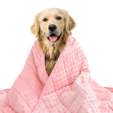 Yescool pink weighted blanket for dogs calms during storms