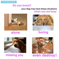 YESWOOD! Puppy pink rope ball 3-pack front view shows durable chew toys.