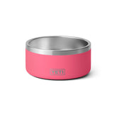 YETI Boomer 4 bowl in tropical pink showing 32-ounce capacity for kibble or water.