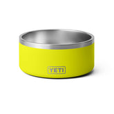 YETI Boomer 8 dog bowl in Firefly Yellow front view for daily feeding