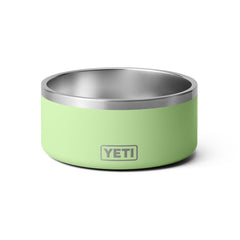 YETI Boomer 8 bowl in key lime stainless steel ready for daily kibble and water feeding