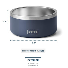 YETI Boomer 4 is dishwasher-safe for quick cleanup after playtime.