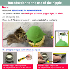 YeulYuuri newborn feeder with 4-nipple design highlighting steady milk flow.