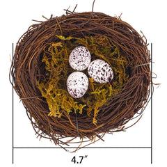 YEUQWJ natural rattan bird nest for rustic home decor and crafts