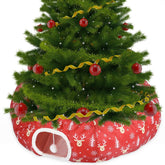 Yeyeplum Christmas cat tunnel under the tree creates a cozy hideaway and protects decor.