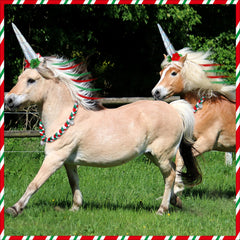 Yeyeplum horse party decor set displayed on horse for show-ready festive styling.
