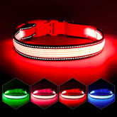 Correa LED YFbrite ajustable rosa, frente iluminado, mejora la visibilidad nocturna