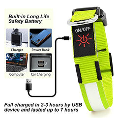 YFbrite collar featuring three lighting modes for different lighting conditions.