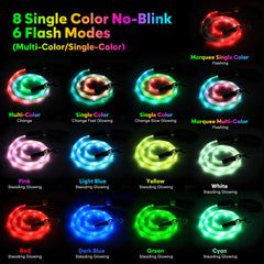 YFbrite LED leash with 15 modes for customizable flashing colors