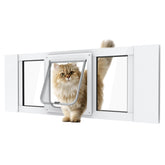 YGNNJY aluminum cat door window insert with tool-free installation for renters and pets.