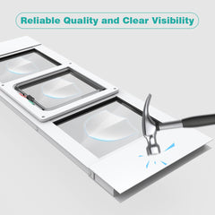 YGNNJY aluminum cat door shows adjustable 36-40 inch width for various windows
