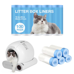 Yhwocd cat litter bags 100-pack with drawstring for clean disposal.