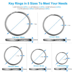 YHYZ split key ring 20mm—versatile ring for keys and crafts.