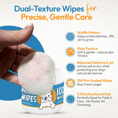 Yibesi Wrinkle Wipes waffle-pattern closeup shows dirt and odor scrubbing action