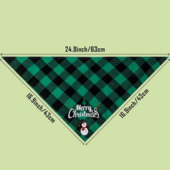 YIBIKEHO green Merry Christmas text dog bandana brightens holiday photos.